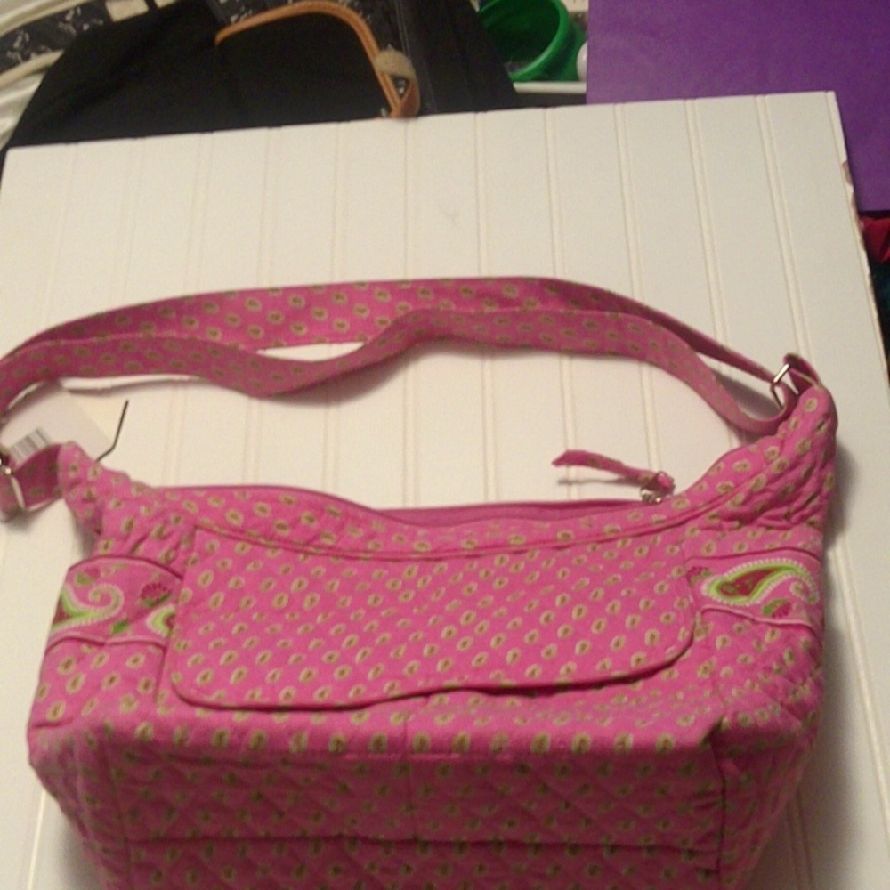 My Quilted Bag Crossbody Quilted Paisley Adjustable Fabric Nylon Zipper Top Bag